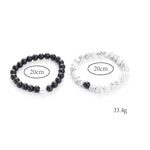 Buddha Stones 2pcs Natural Frosted Stone White Turquoise Bead Couple Bracelet