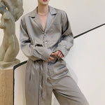 Silky Satin Shirt Trousers