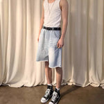 Frayed Denim Shorts