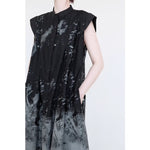 Irregular Graffiti-Print Loose Dress