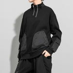 Multi-pocket Pullover Zip-up Sweatshirt