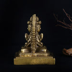 Buddha Stones Chenrezig Thousand-handed Avalokitesvara Figurine Double-sided Kuan Yin Bodhisattva Protection Solid Copper Statue Decoration