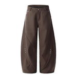 American Retro Rivet Stitching Deconstructed Scimitar Pants