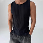 American Stretch Textured Sleeveless T-shirt