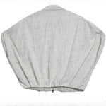 Women Pleated Textured Zip-up Collar Shirt