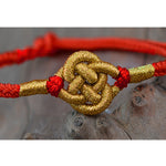 Buddha Stones Handmade Simple Design Chinese Knotting Luck Strength Braid String Bracelet (Extra 35% Off | USE CODE: FS35)