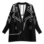 Reversible Loose-fitting Mid-length Knitted Cardigan