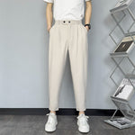 Casual Slim-Fit Cropped Trousers