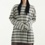 Flowy Loose-fitting Striped T-shirt