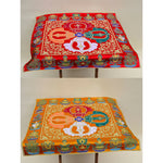 Buddha Stones Flower Endless Knot Prayer Altar Mat Healing Meditation 8 Auspicious Symbols Mat Table Runner