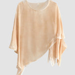 Zeagoo Short Sleeve O Neck Tunic Tops Loose Fit Casual Irregular Hem Tee Shirts