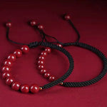 Buddha Stones Natural Cinnabar King Kong Knot Blessing String Bracelet (Extra 35% Off | USE CODE: FS35)