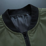 Stand Collar Zip Slip Pocket Baseball Jacket