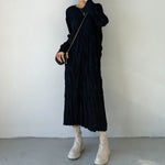 Round Neck A-line Loose Long Skirt