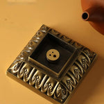 Buddha Stones Heart Sutra Alloy Incense Holder Healing Home Decoration Incense Burner