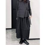 Retro Woolen Loose Plaid Wide-leg Casual Pants
