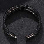 Buddha Stones Layered Leather Weave Fortune Bracelet