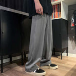 Summer Folds Texture Drape Casual Trousers