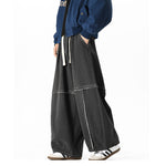 Raw-edge American Harem Straight Pants