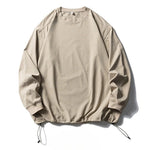 Retro Solid Color Drawstring Quick-drying Shirt