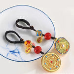 Buddha Stones Fu Character Blessing Ruyi Charm Key Chain