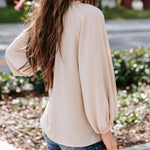 Zeagoo V Neck Chiffon Plain Long Sleeve Loose Casual Work Office Blouses