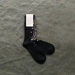 Splash Ink Thick Line Crew Socks