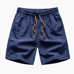 Palm Tree Silhouette Print Cotton T-Shirt & Man Mid Length Drawstring Swim Shorts