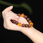 Buddha Stones Natural Phoebe Zhennan Wood Om Mani Padme Hum God Of Wealth Crystal Protection Bracelet (Extra 40% Off | USE CODE: FS40)