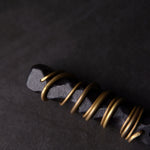 Buddha Stones Tibet Ebony Wood Brass Balance Peace Necklace Pendant