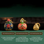 Buddha Stones Gold Swallowing Beast Family Various Agate Crystal Success Bracelet (Extra 35% Off | USE CODE: FS35)