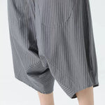 Stripe Lantern-shaped Loose-fitting Low-cut Baggy Pants