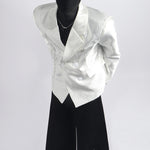 Double-breasted Casual Pleated Blazer