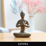 Abstract Yoga Meditation Exercise Ceramics Spiritual Figurine Sculpture Decoration