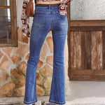 Zeagoo Distressed High Waist Baggy Denim Pants Wide Leg Trousers