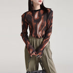 Gradient Smudged Round Neck T-shirt