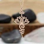 Buddha Stones Lotus Luck Wealth Necklace Pendant