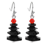 Buddha Stones Various Crystals Christmas Tree Amethyst Peace Healing Drop Earrings