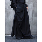 Irregular Double-layered Floor-length Culottes Wide-leg Trousers