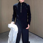 Turtleneck Zippered Bottoming Shirt