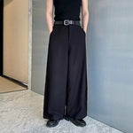 Drapey Casual Wide-leg Trousers