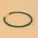 Buddha Stones Natural Malachite Elephant Anti-Anxiety Charm Bracelet