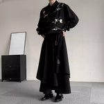 Irregular Retro Layered Draped Wide-leg Culottes