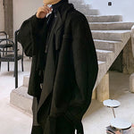 Retro Irregular Patchwork Cropped Coat