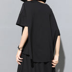 Panelled Loose Button T-shirt