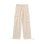 Drawstring Side Pockets Adjustable Trousers