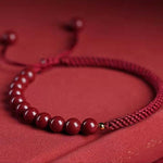 Buddha Stones Natural Cinnabar King Kong Knot Blessing String Bracelet (Extra 35% Off | USE CODE: FS35)