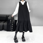 Pleated Long Sleeveless Dress