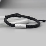 Buddha Stones Seven Deadly Sins Seven Virtues Braided String Bracelet