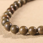 Buddha Stones Tibetan Green Sandalwood Crystal Soothing Peace Bracelet